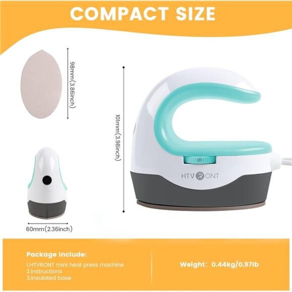 Heat Press Mini Heat Press Machine, Small Heat Press Portable Iron Press Machine - Picture 2 of 7